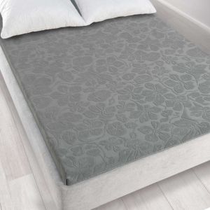 szare prześcieradło żakardowe 150x205 TULIPAN 6 ZWOLTEX