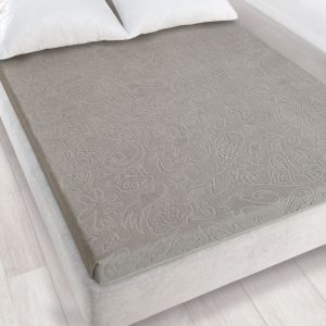 szare prześcieradło żakardowe 175x220 TULIPAN 4 ZWOLTEX