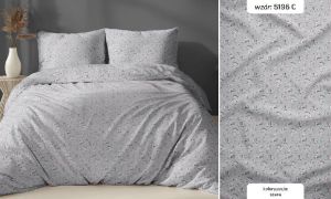 szara łączka pościel bawełniana PREMIUM POLSKA 160x200 5196C