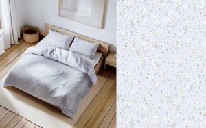 błękitny polny mix pościel bawełniana PREMIUM POLSKA 160x200