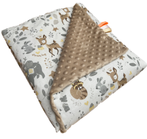 sarenki beżowy kocyk minky 75x100