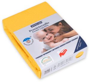 żółte PRZEŚCIERADŁO FROTTE Z GUMKĄ