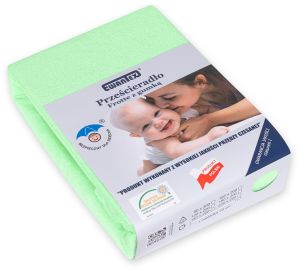 pistacjowe PRZEŚCIERADŁO FROTTE Z GUMKĄ