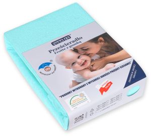 miętowe PRZEŚCIERADŁO FROTTE Z GUMKĄ