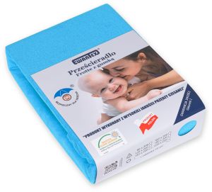 turkusowe PRZEŚCIERADŁO FROTTE Z GUMKĄ