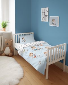 dwustronna pościel bawełniana maya moo 100x135 + 40x60 do łóżeczka 5142A