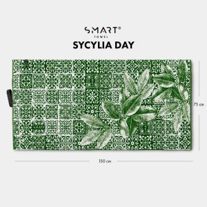zielony SYCYLIA DAY bambusowy ręcznik smart towel 75x150 TEXPOL