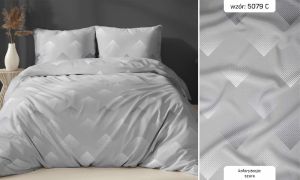 szara pościel z satyny bawełnianej 5079C
