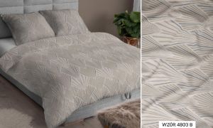 beżowa pościel z satyny bawełnianej 4803B