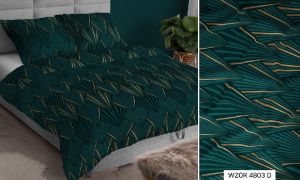 zielona pościel z satyny bawełnianej 4803D