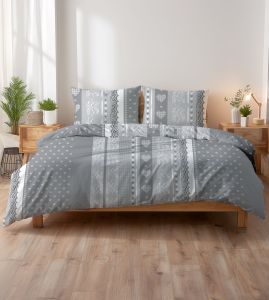 szare serduszka pościel kora bawełniana PREMIUM R386-2