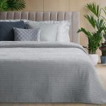 srebrna narzuta na łóżko 170x210 GLORI EUROFIRANY