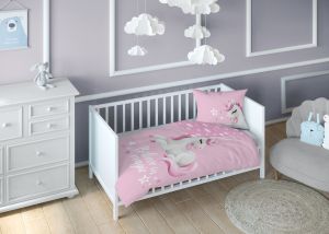 magiczny przyjaciel dwustronna pościel bawełniana maya moo 100x135 + 40x60 do łóżeczka 5517A