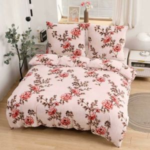 kwiaty pościel z mikrofibry miś plusz