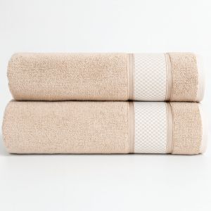 beżowy ręcznik kąpielowy MONACO 500 G/M2 LEGS
