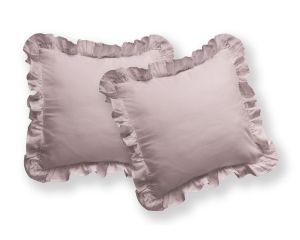 różowe poszewki z falbanką bawełniane 40x40 DETEXPOL