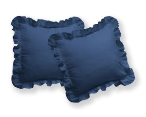 denim poszewki z falbanką bawełniane 40x40 DETEXPOL