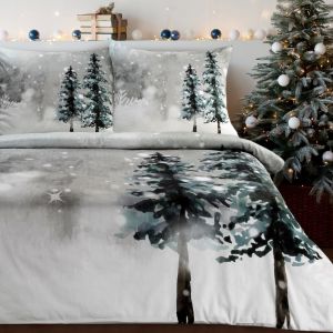 pościel świąteczna satyna bawełniana FOREST EUROFIRANY