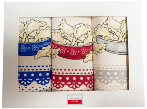 pierogi komplet ścierek kuchennych pudełko