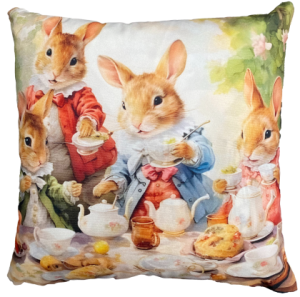 zajączki poszewka na wielkanoc drukowana z miękkiego weluru