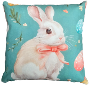 króliczek poszewka na wielkanoc drukowana z miękkiego weluru