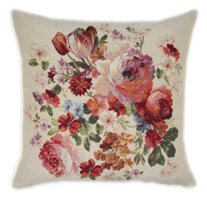 kwiaty poszewka dekoracyjna gobelin 42x42