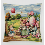 wielkanocna rodzinka A poszewka dekoracyjna gobelin 45x45 IRYS