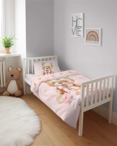 misio pysio dwustronna pościel bawełniana maya moo 100x135 + 40x60 do łóżeczka 5506A