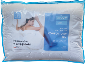 ekskluzywna kołdra 160x200 z wytłaczanym wzorem komfort AMW na 95 stopni prania dla alergików
