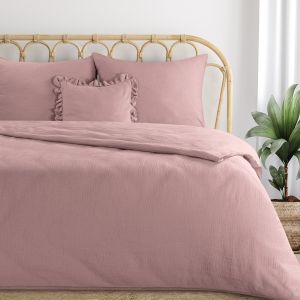 jasno różowa pościel muślinowa 100% bawełna CLASSIC NATURAL EUROFIRANY