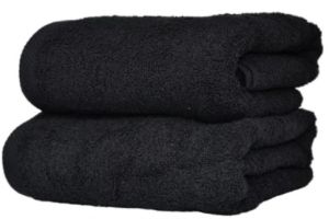 czarny ręcznik kąpielowy gładki RUBIN 500g/m2