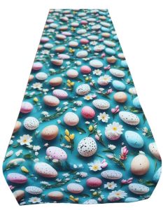 turkusowe pisanki bieżnik wielkanocny 457