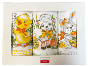 komplet ścierek kuchennych wielkanocny