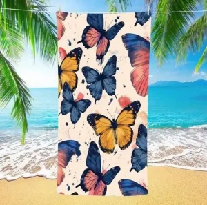 motyle ręcznik plażowy z mikrofibry 70x140