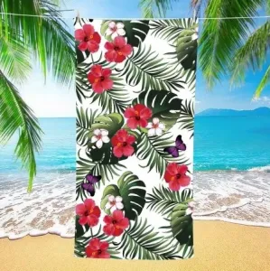 hibiskus ręcznik plażowy z mikrofibry 70x140