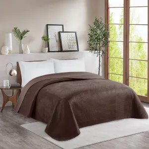 brązowa narzuta na sofę velvet 170x210 PREMIUM BROWN 69 MESA