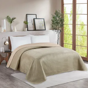 jasno brązowa narzuta na sofę velvet 200x220 PREMIUM BROWN 114 MESA