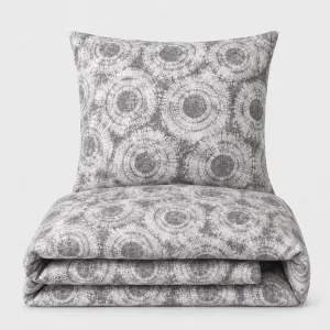 szaro czerwona pościel bawełniana premium 220x200 OCTAVIA GREY