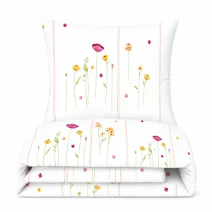 białe łodygi pościel bawełniana PREMIUM POLSKA 160x200