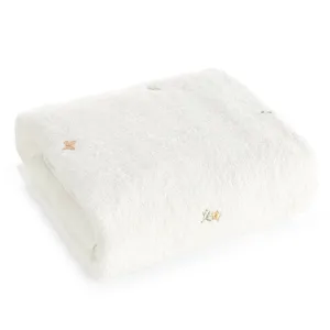 biały ręcznik kąpielowy haftowany BLOOM 500 G/M2 EUROFIRANY