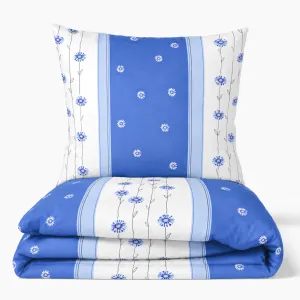 niebieska margaretka pościel bawełniana PREMIUM POLSKA 160x200