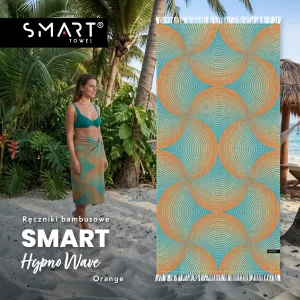 HYPNO WAVE POMARAŃCZ bambusowy ręcznik smart towel 75x150 TEXPOL