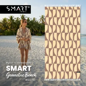 GEOMETRIC BEACH MASEŁKO bambusowy ręcznik smart towel 75x150 TEXPOL