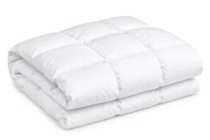 biała pikowana kołdra puchowa 160x200 z wypełnieniem 2,5 kg polski producent