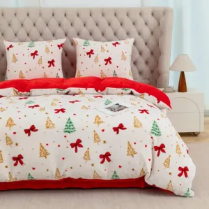 czerwone kokardki pościel z mikrofibry miś plusz SHY-3551 COTTON WORLD