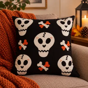 czachy poszewka halloween 40x40 welur