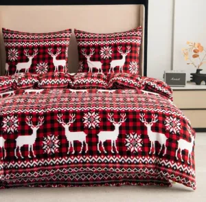renifery pościel z mikrofibry miś plusz SHY-3201 160x200 COTTON WORLD