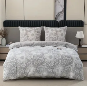 kwiaty pościel z mikrofibry miś plusz z wytłaczanym wzorem SHL-3508 160x200 COTTON WORLD