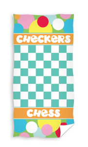 ręcznik plażowy dla dzieci 70x140 z grą w WARCABY