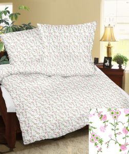 różowa łączka pościel bawełniana PREMIUM 160x200 RS027-3